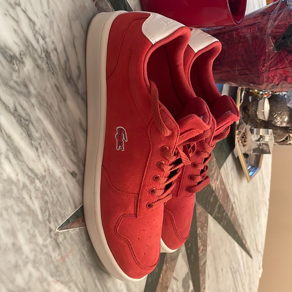Lacoste red suede mastercup 120 size European 47